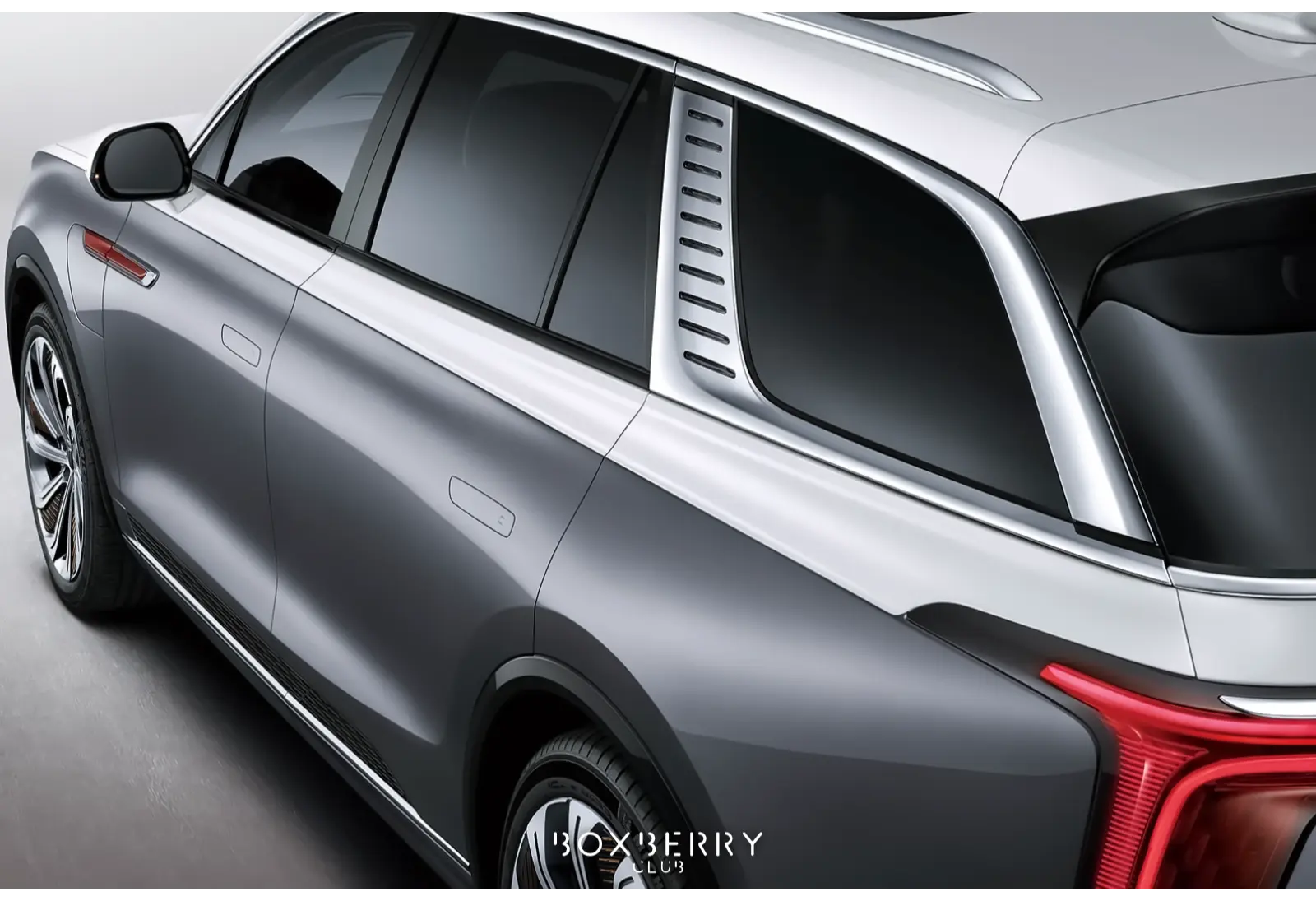 HONGQI E-HS9 | СЕРЕБРЕННЫЙ ВИД СЗАДИ